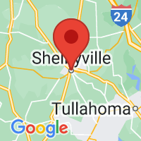 Map of Shelbyville, TN